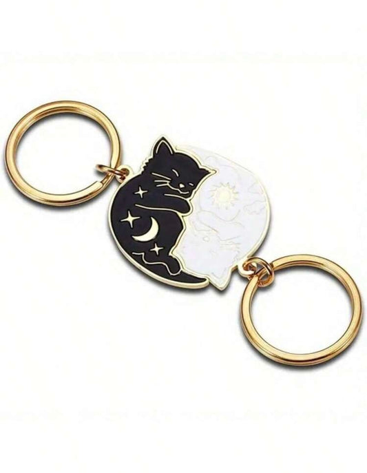 Set 2 portachiavi gattini intrecciati